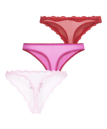 Alla hj&auml;rtans dag-presentset med stringtrosor, Rosa