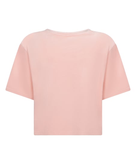 Top Velours Pocket, Rosa