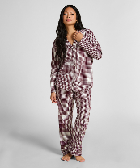 Pyjamastopp Flanel Essentials, Lila