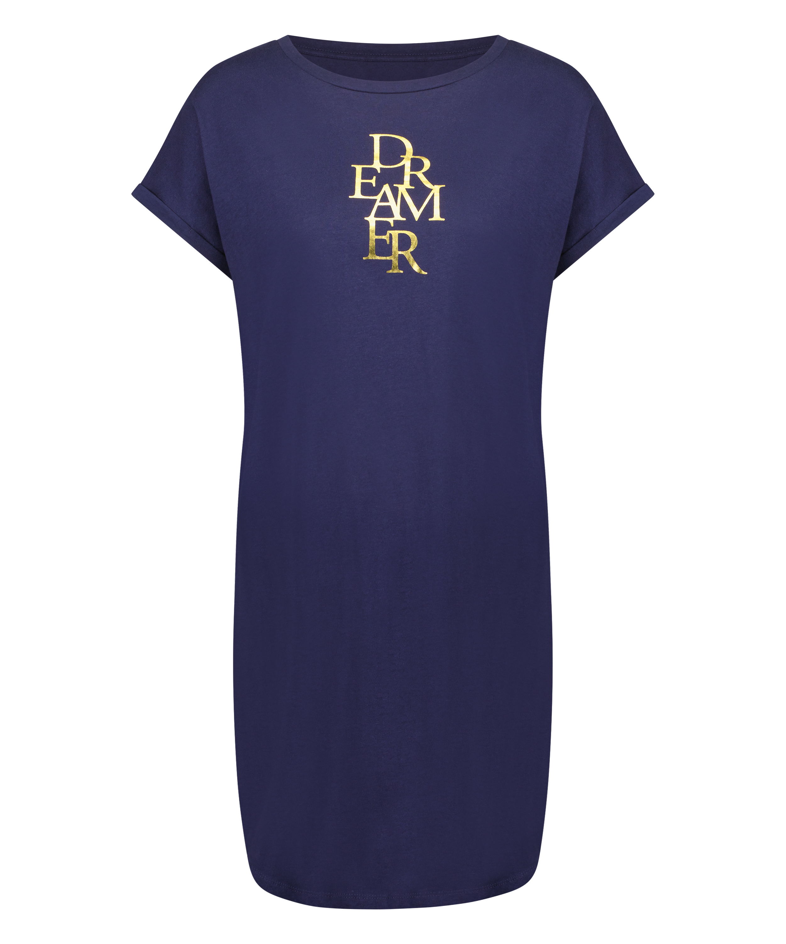 Nattskjorta med rund hals, Blå, main