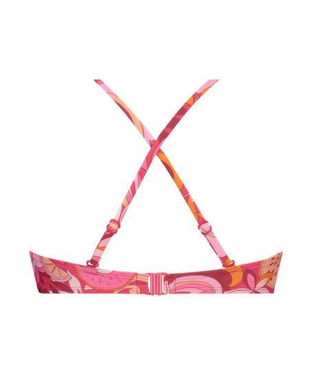 Ovadderad bikiniöverdel med bygel Miami, Rosa