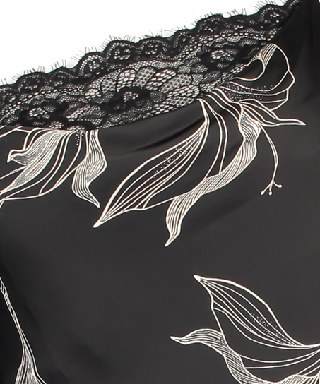 Lotus underklänning i satin, Svart