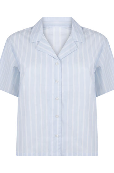 Hunkemöller Randig Bomullsjacka Blå