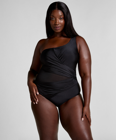 Baddräkt Shaping Shell Mesh, Svart