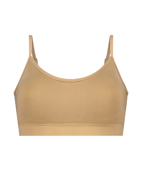 ﻿Bralette med remmar, Beige