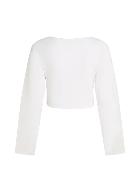 Stickad strandtopp, Vit