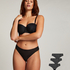 3-pack osynlig stringtrosa, Svart