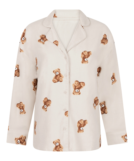 Jacka i flanelltwill Bear, Beige