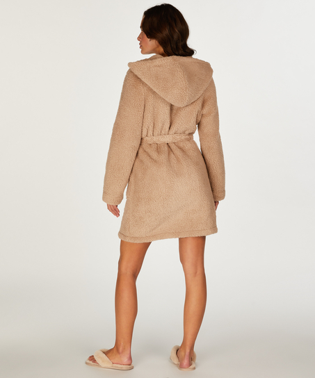 Morgonrock Fleece, Beige