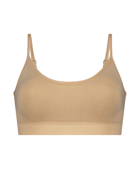 ﻿Bralette med remmar, Beige
