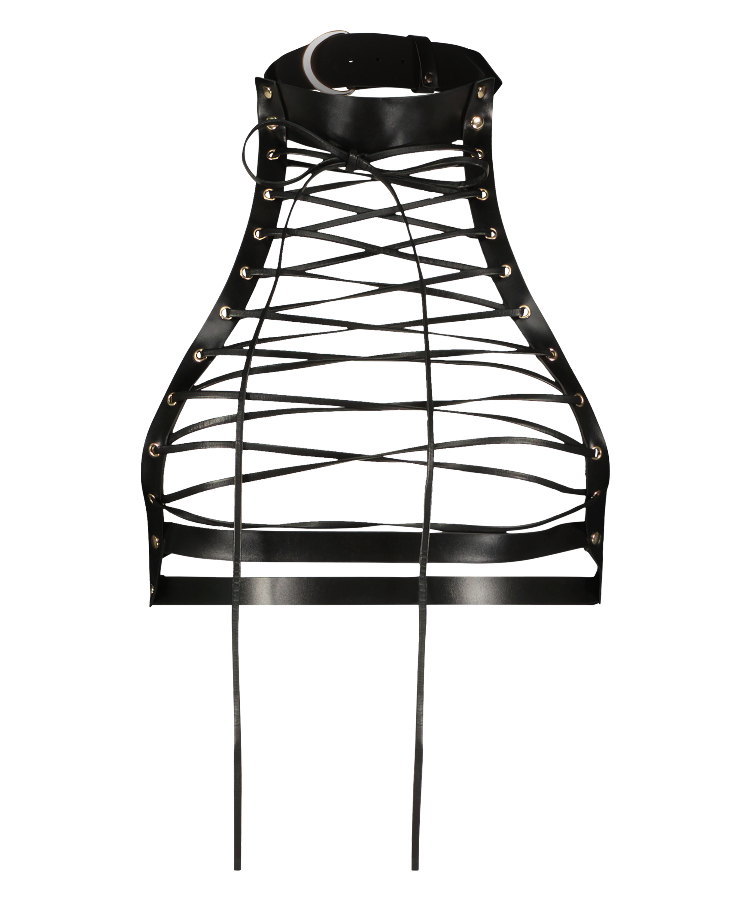 Bralette i konstläder, Svart, main