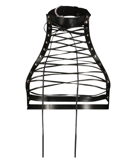 Bralette i konstläder, Svart