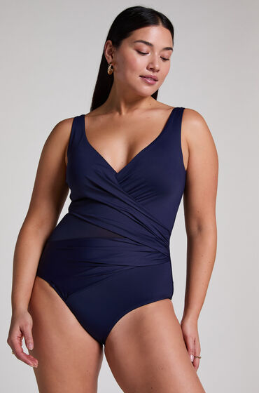 Hunkemöller Baddräkt Shaping Shell Mesh Blå