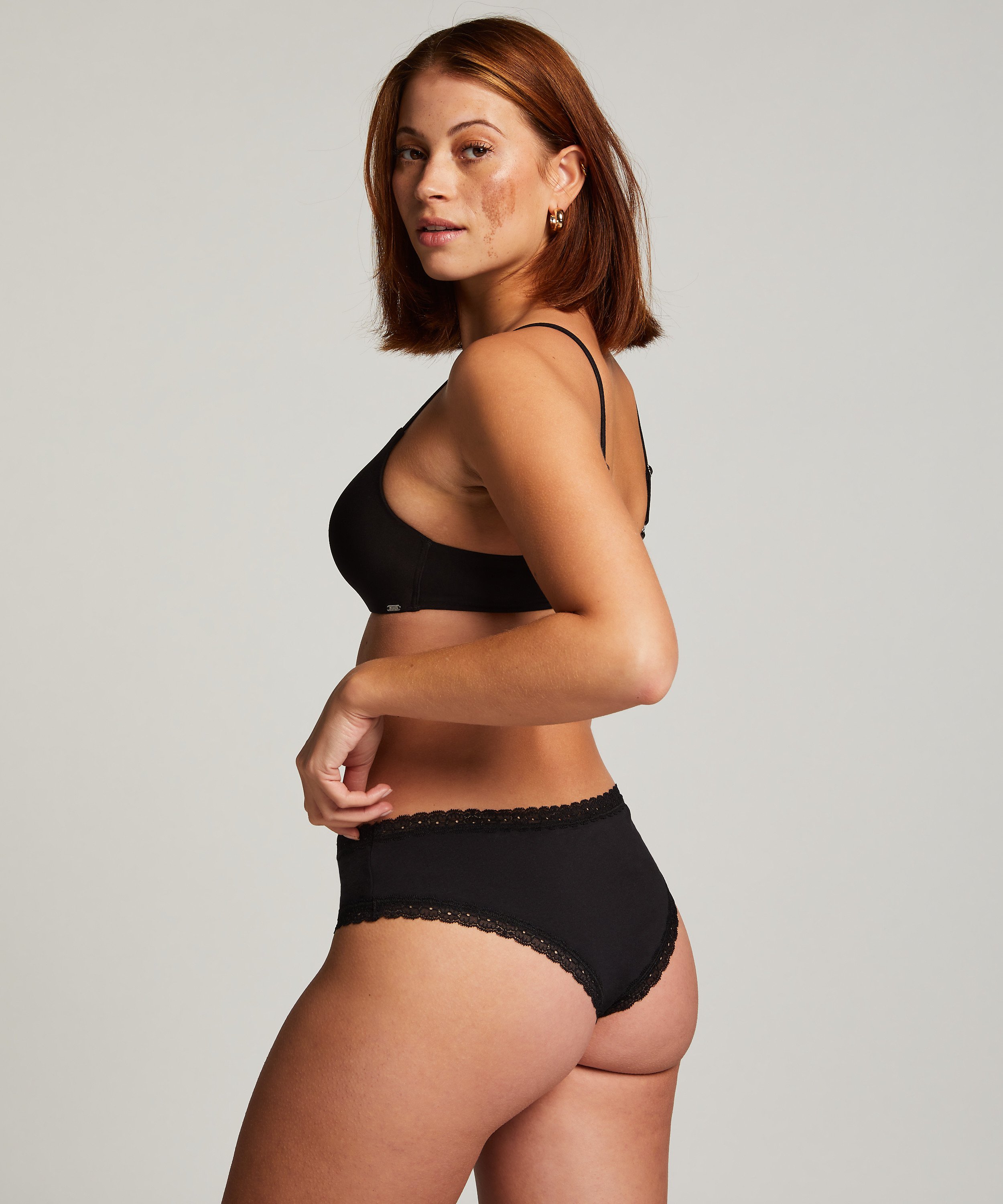 3-pack Cotton brazilianshorts Georgia, Svart, main