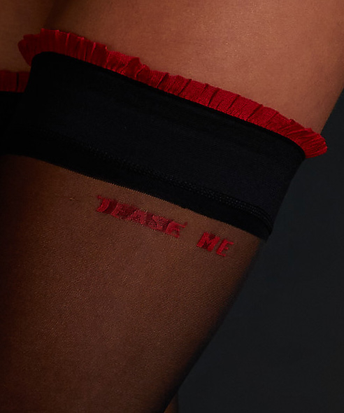 Private 15 denier stay-ups, Röd, main