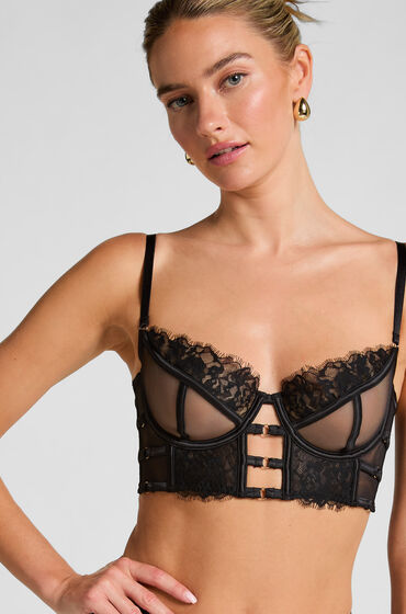 Hunkemöller Icke-formpressad longline bygel-bh Nienke Svart