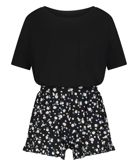 Kort pyjamasset, Svart