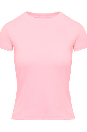Hunkemöller Kortärmad pyjamastopp Rib Crew Neck dam – bild 3