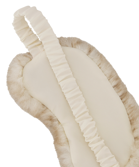 Sovmask i fuskpäls, Grå