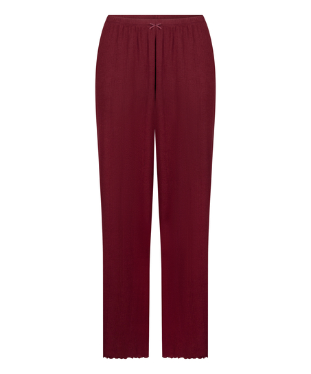 Pyjama Pant Loose Pointelle, R&ouml;d