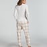 Pyjamasbyxori flanell, Beige