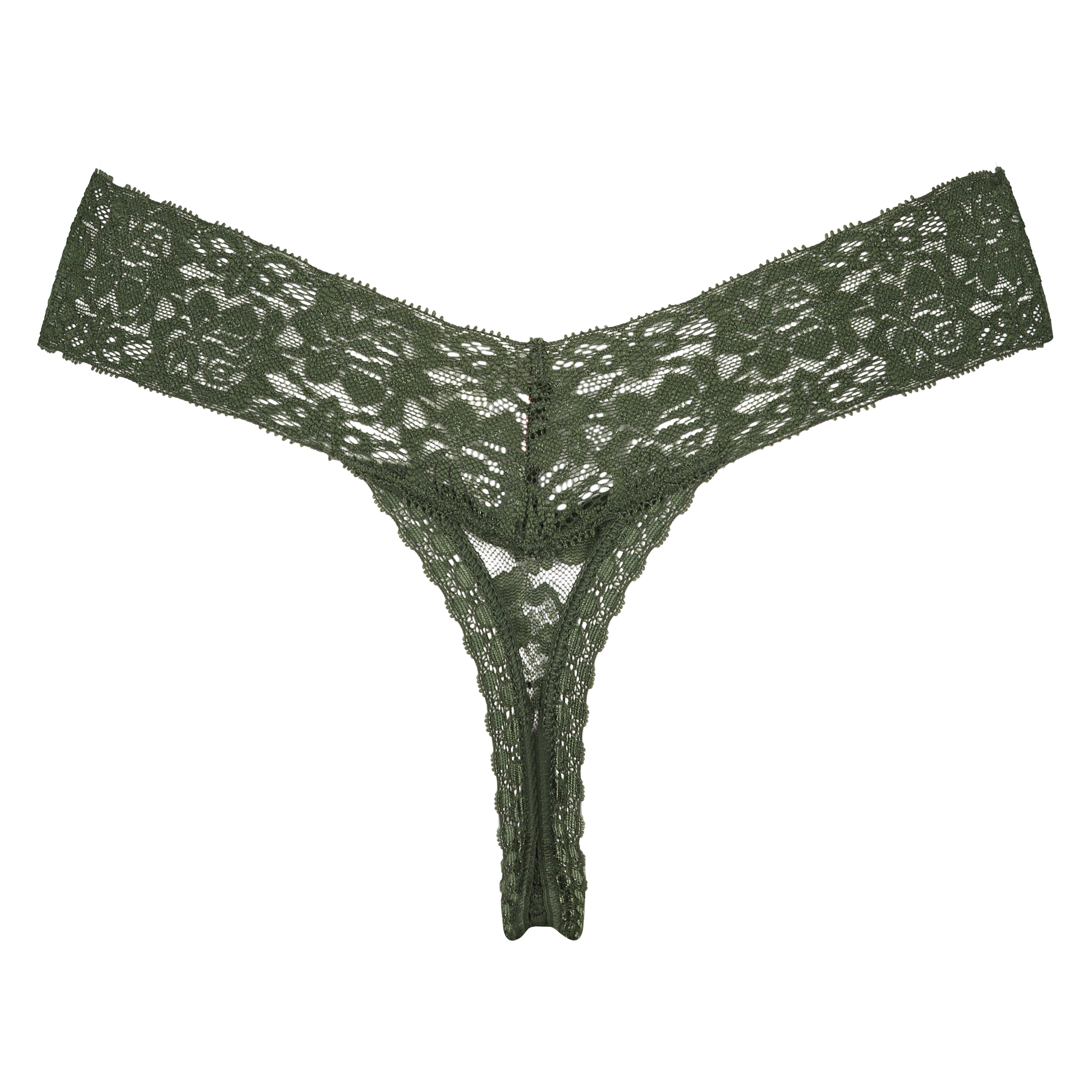 Stringtrosa Floral Lace, grön, main