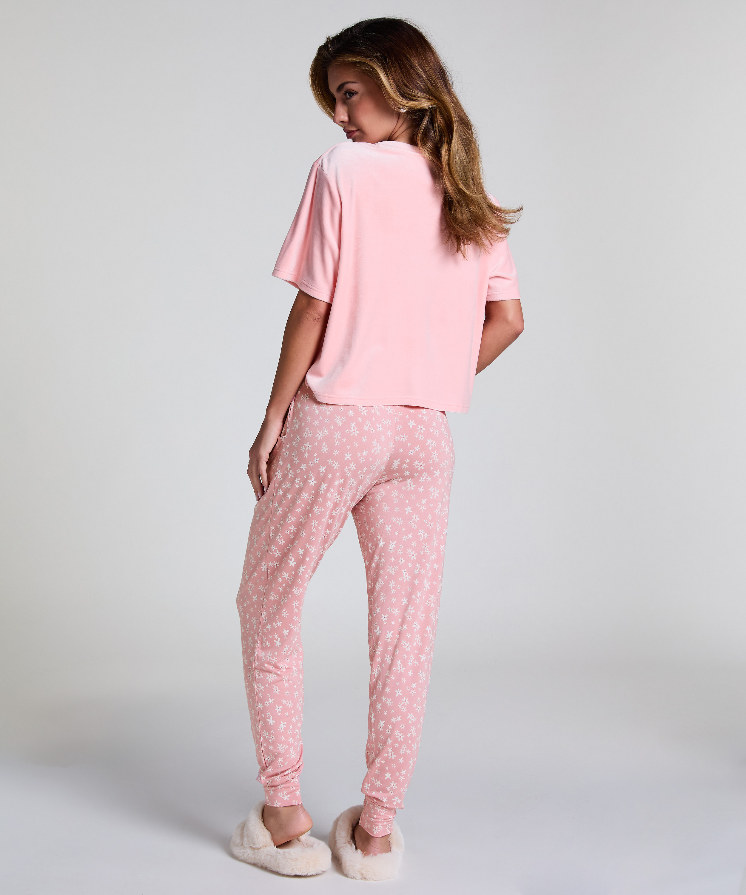 Pyjamasbyxa Jersey, Rosa, main
