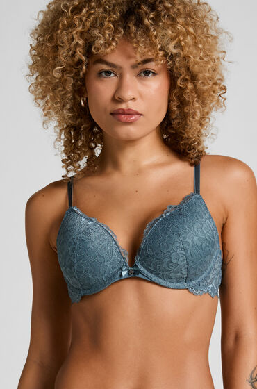 Hunkemöller Formpressad push-up-bh med bygel Marine Blå — produktbild