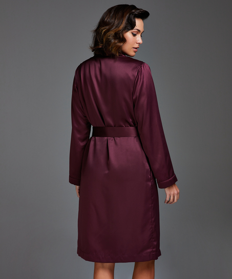 Badrock av satinfleece, Lila