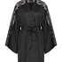 Kimono Lace i satin, Svart
