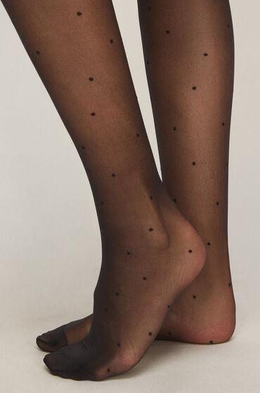 Hunkemöller Strumpbyxor 15 Denier Dots Svart