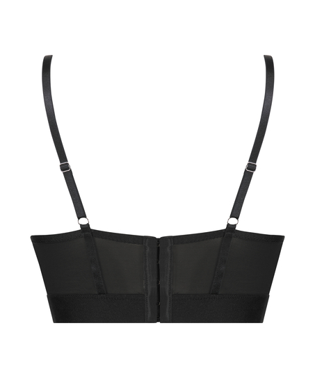 Formpressad longline-bh med bygel Cleo, Svart