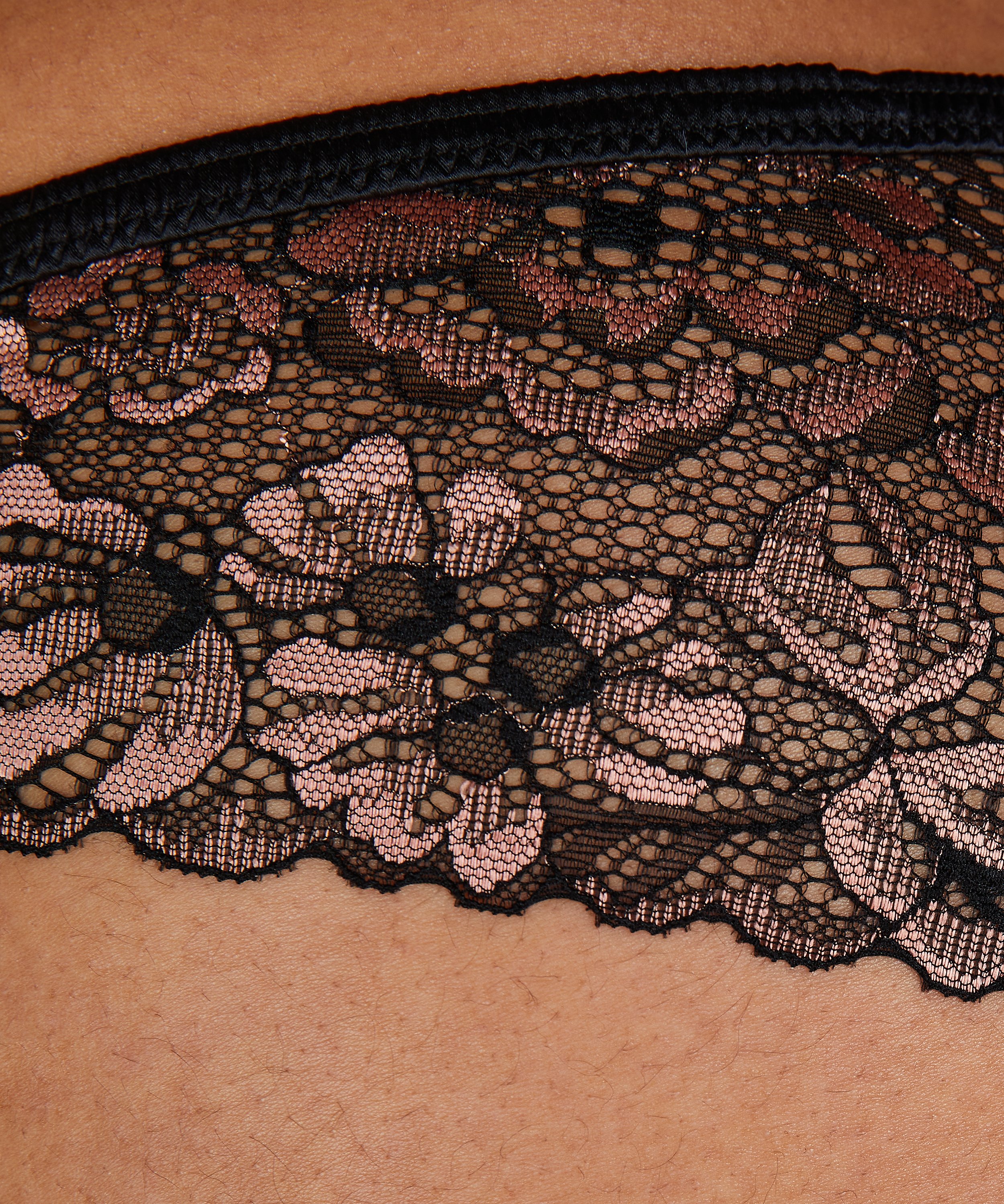 Ivy högt skuren braziliantrosa, Svart, main