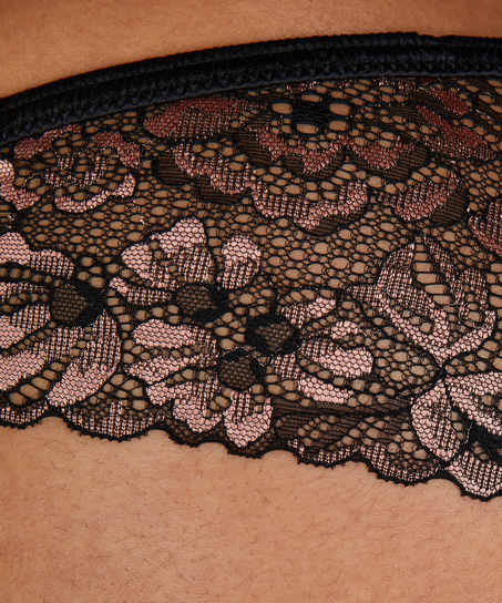 Ivy högt skuren braziliantrosa, Svart