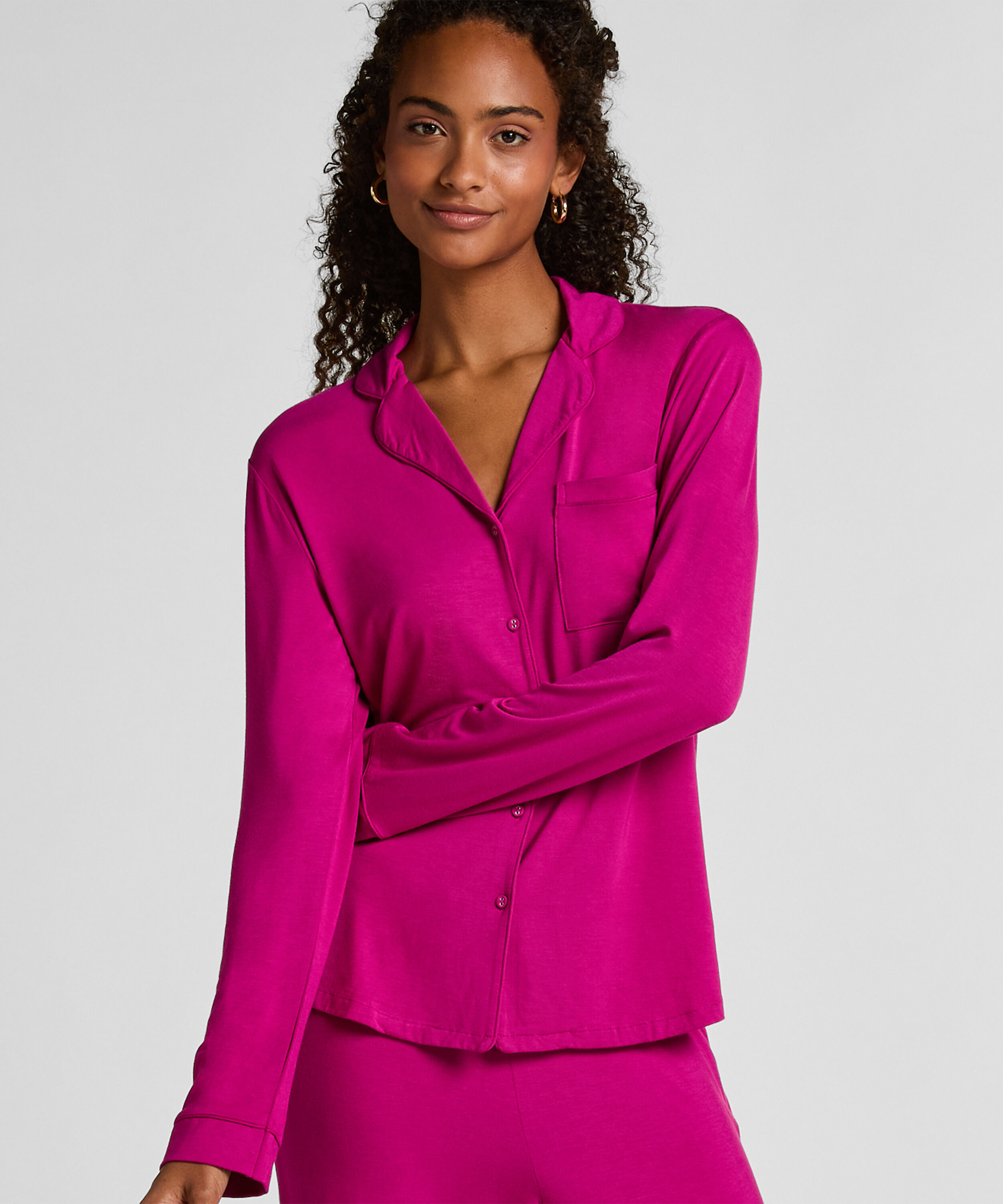 Långärmad jerseyjacka Essential, Rosa