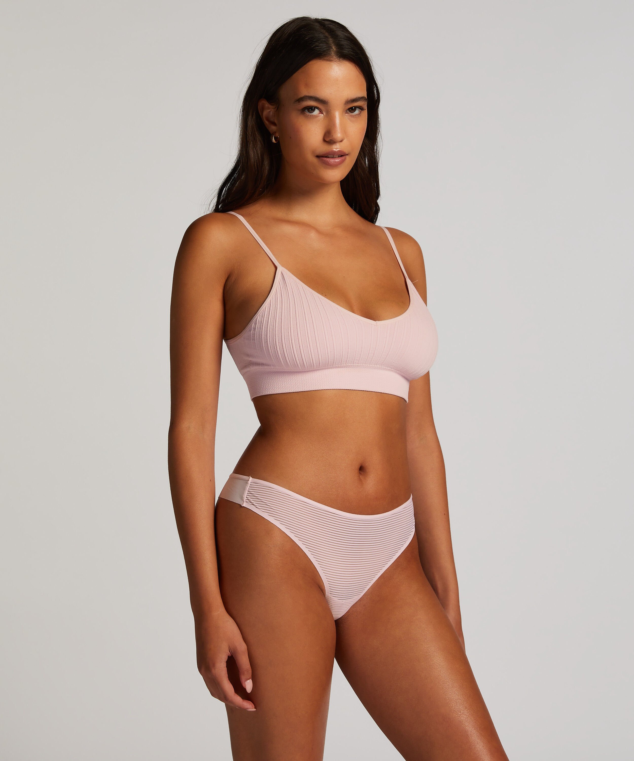 Stringtrosa Invisible Stripe Mesh, Rosa