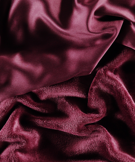 Badrock av satinfleece, Lila