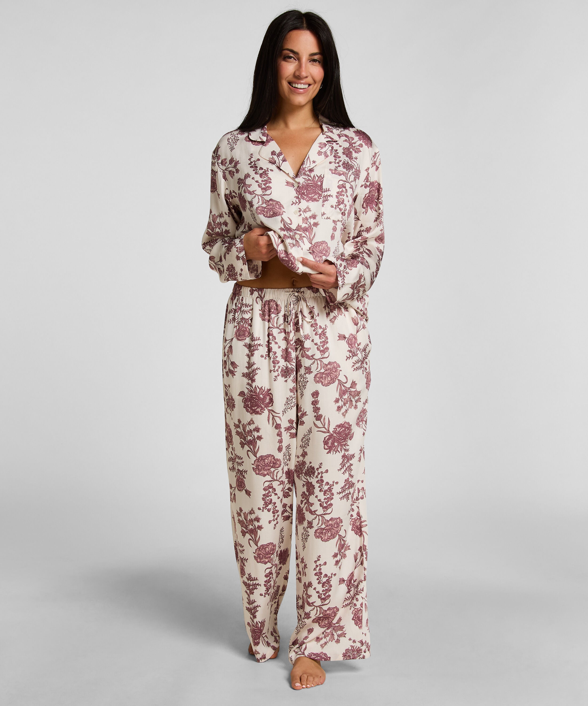 Velour Pyjamas Set, Beige