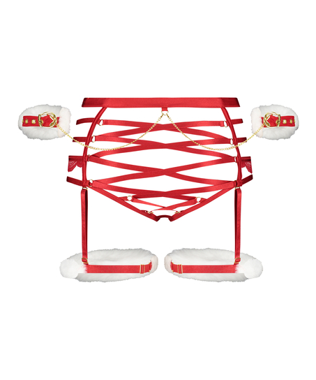 Cindy Högt skuren brazilian-trosa, röd