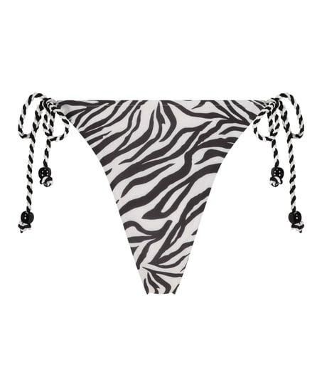 Högt Skuren Bikiniunderdel Doha, Vit