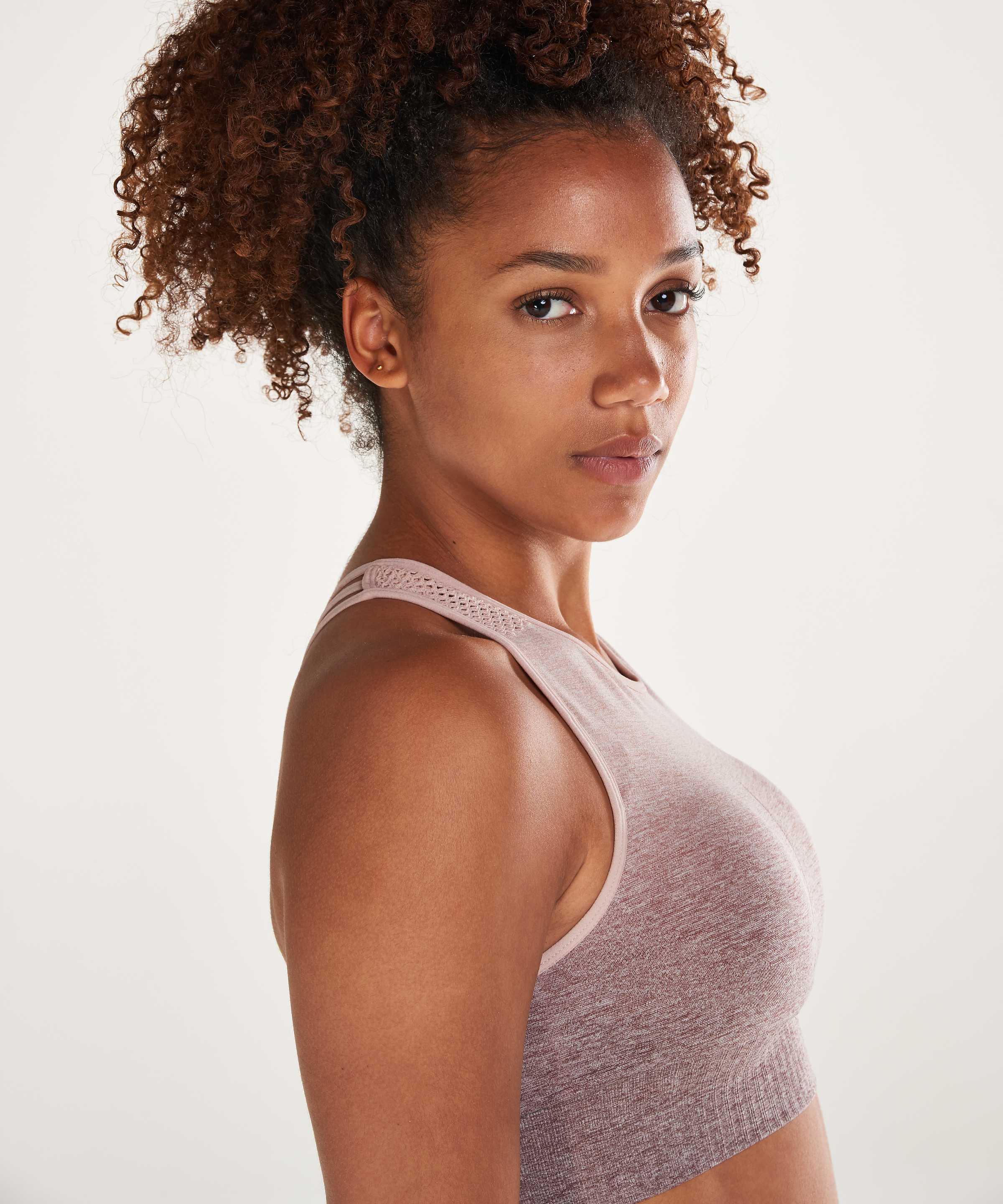 HKMX sport-bh med h&ouml;g hals, niv&aring; 2, ombre, Rosa, main