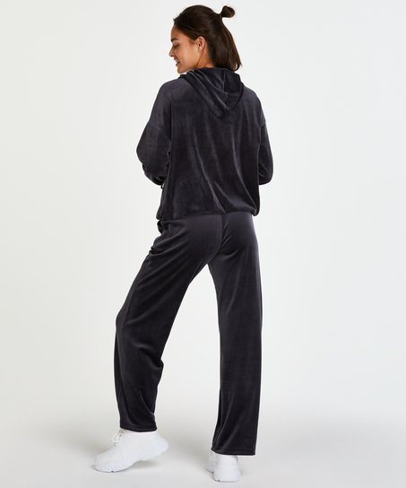 Pyjamasbyxor i velour, Gr&aring;