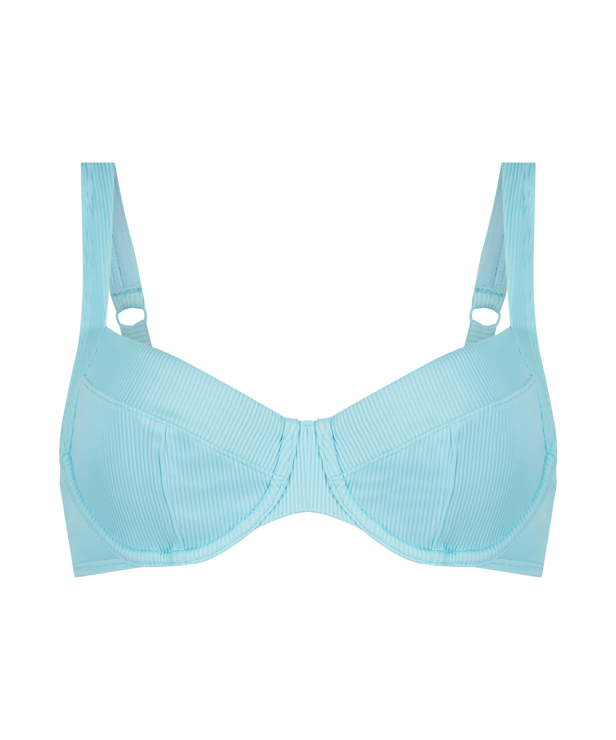 Texture icke formpressad bikini-överdel med bygel, Svart, main