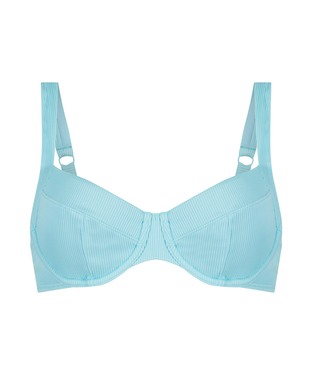 Texture icke formpressad bikini-överdel med bygel, Svart