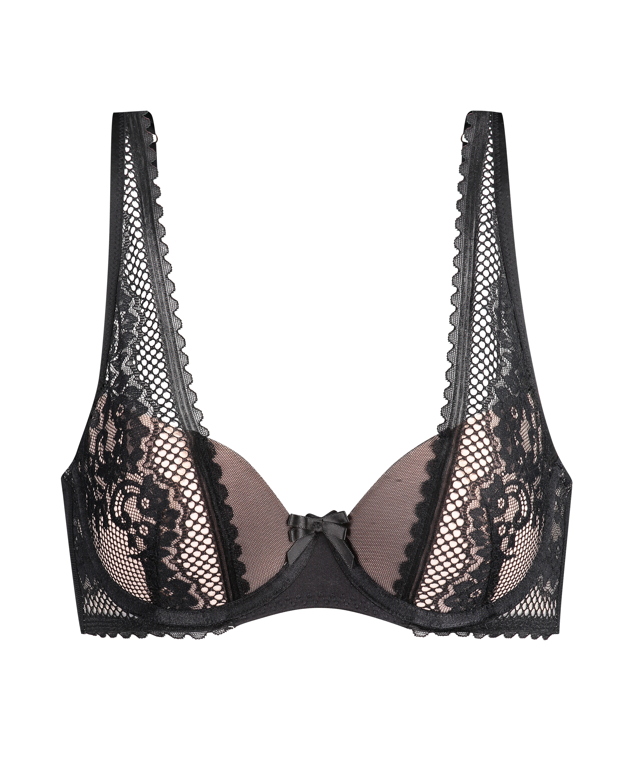 Malika halvkupa icke-vadderad bygelbehå, Svart, main