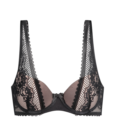 Malika halvkupa icke-vadderad bygelbehå, Svart