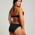 Scallop formpressad bikinitopp med bygel, Svart