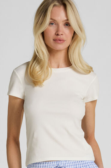 Hunkemöller Kortärmad Pyjamas Topp Vit