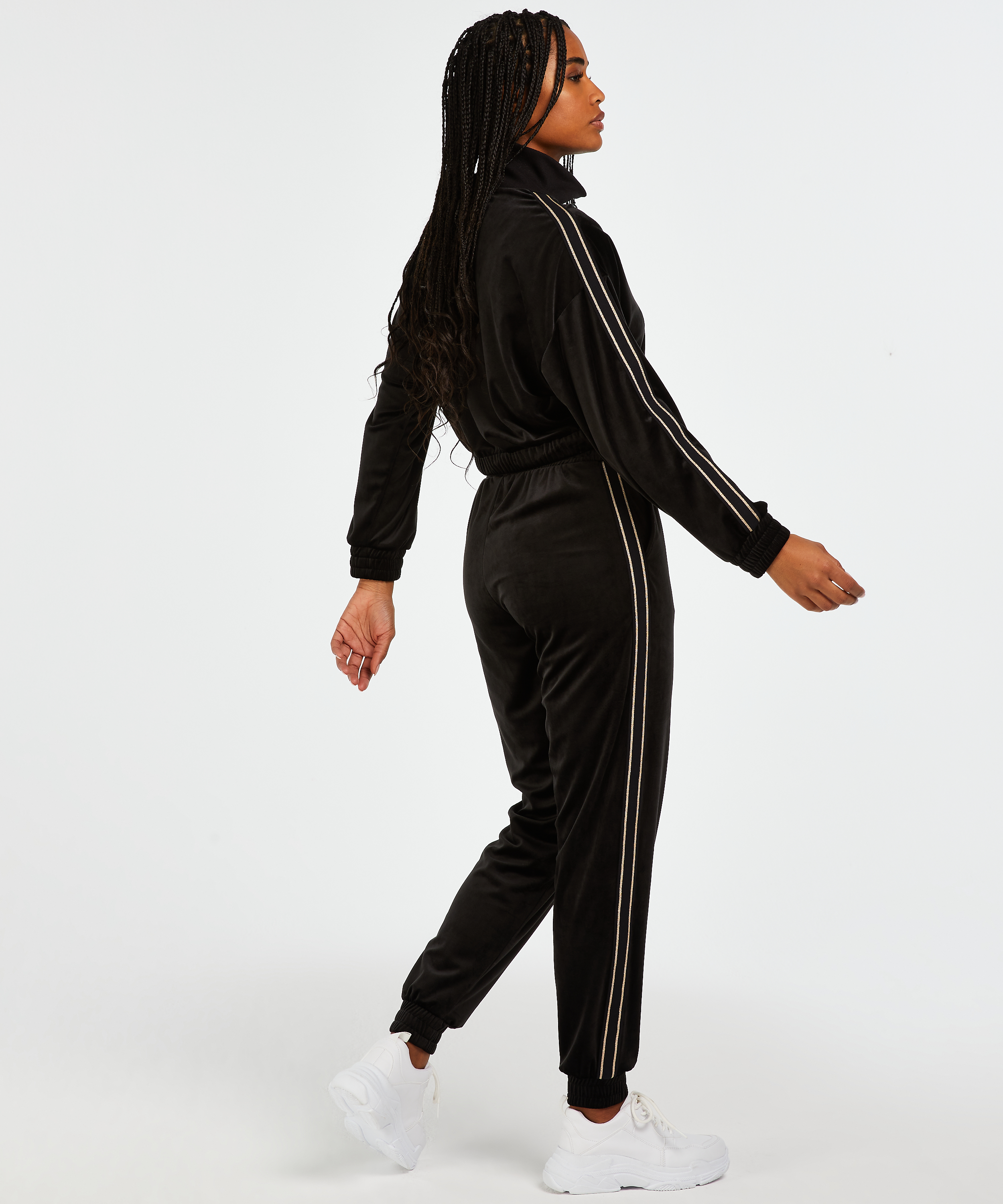 HKMX Sportbyxor Velour, Svart, main