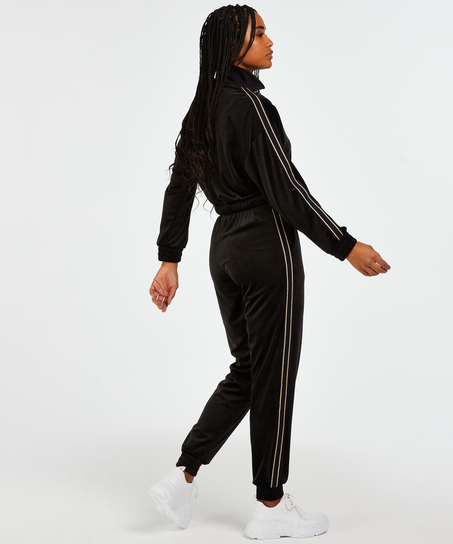 HKMX Sportbyxor Velour, Svart